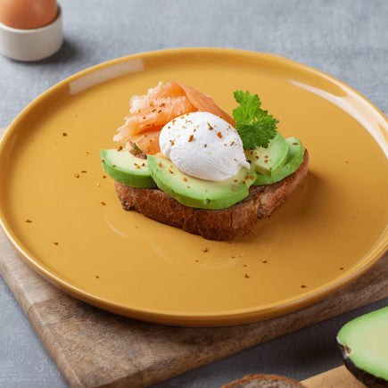 Smoked salmon and avocado poached egg