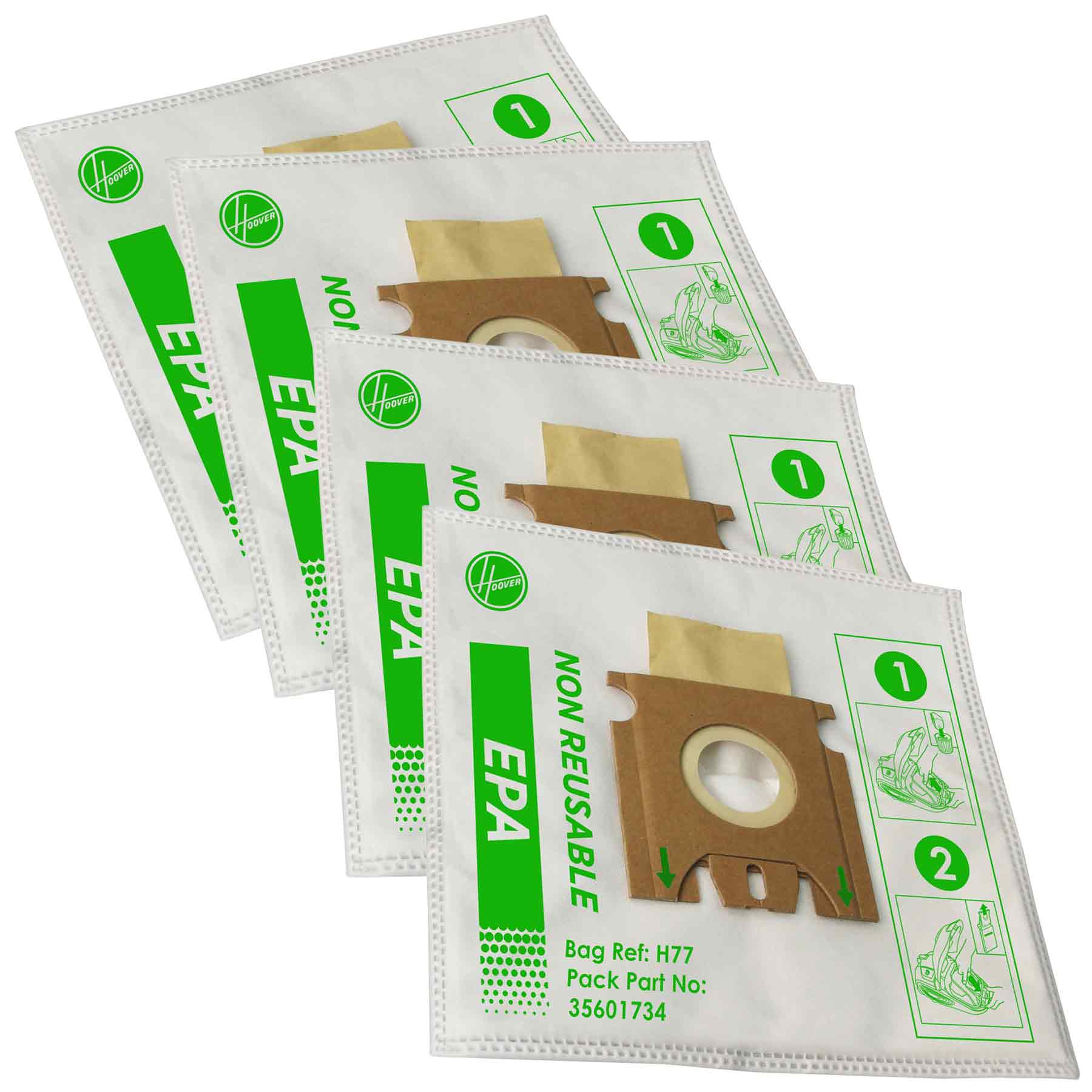 Hoover H77 Microfibre Vacuum Cleaner Bags