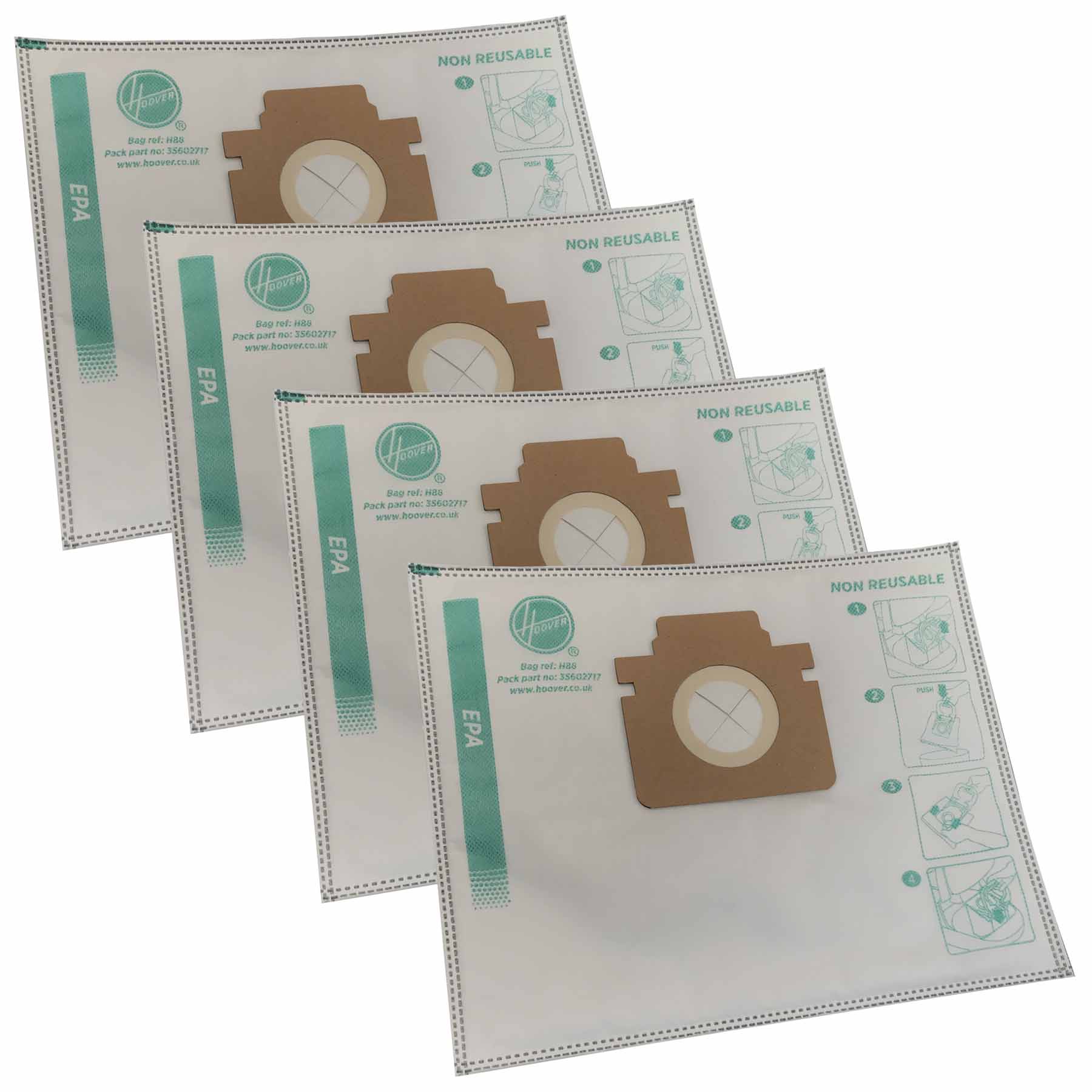 Hoover H88 Microfibre Vacuum Cleaner Bags