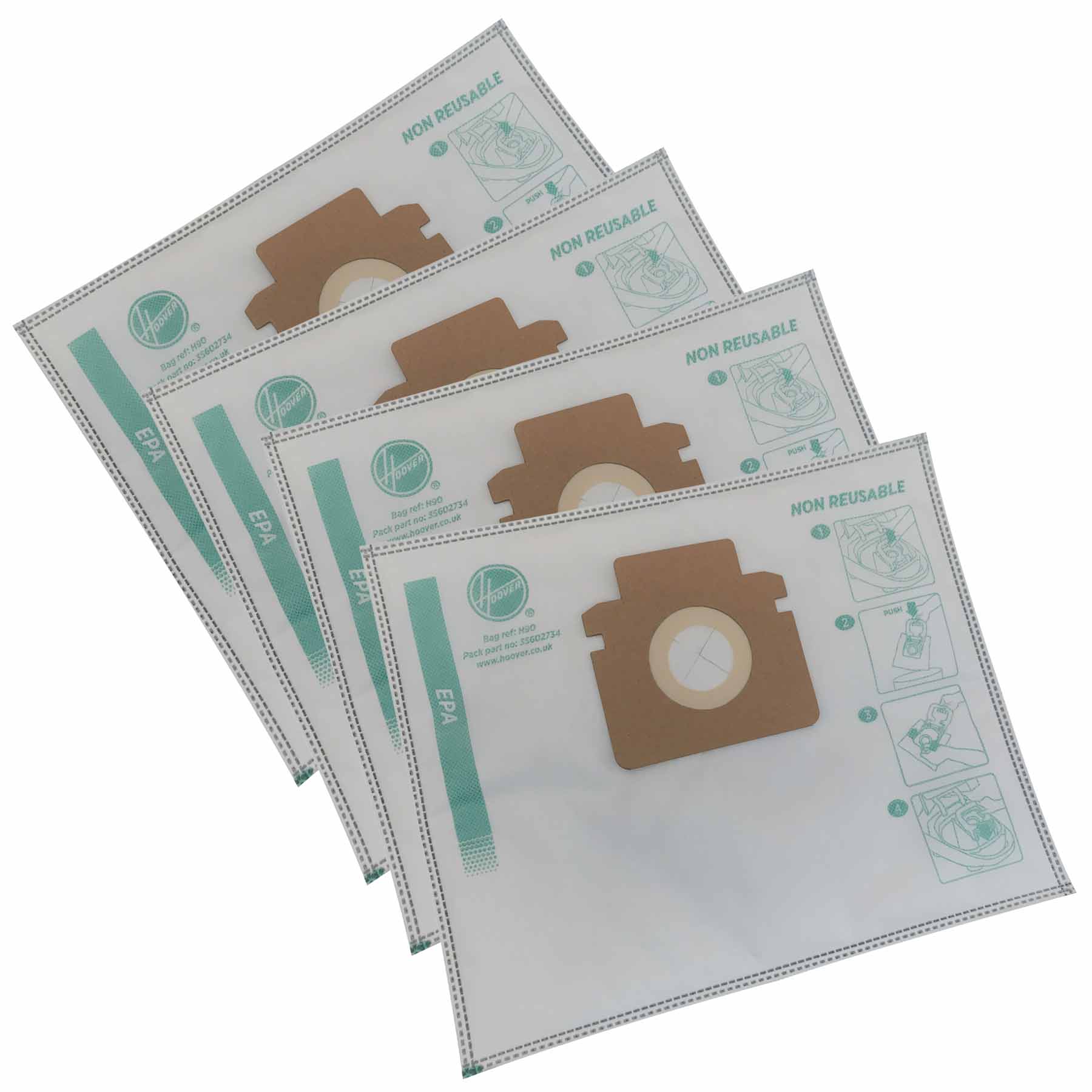 Hoover H90 Microfibre Vacuum Cleaner Bags