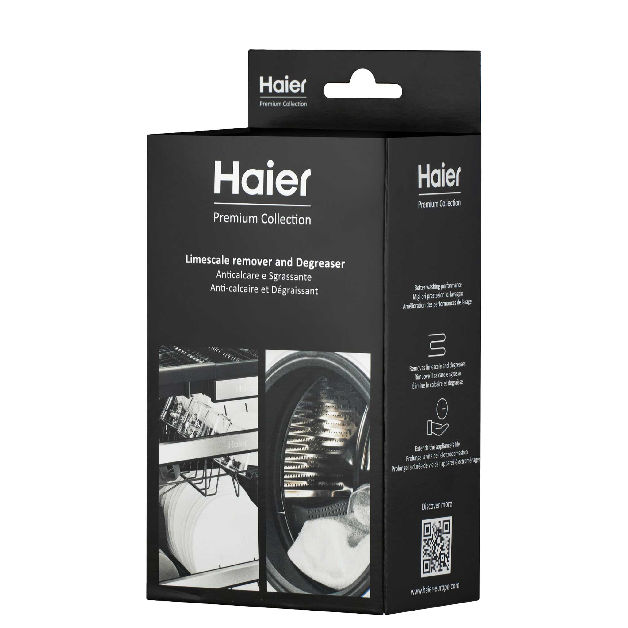 Haier Washing Machine and Dishwasher Limescale Remover & Degreaser, 6 Sachets