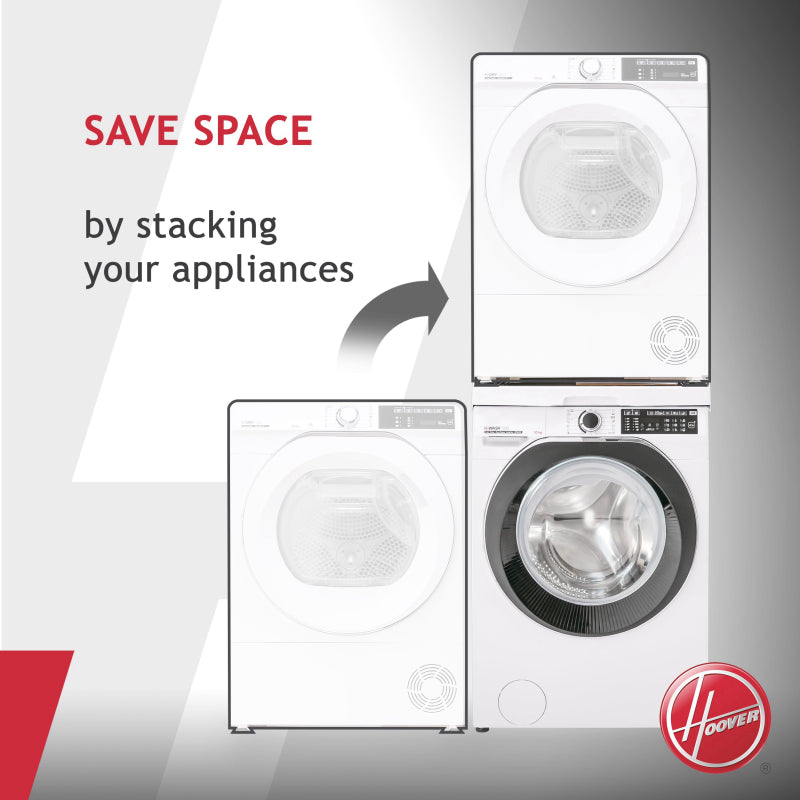 Hoover stacking kit with sliding shelf