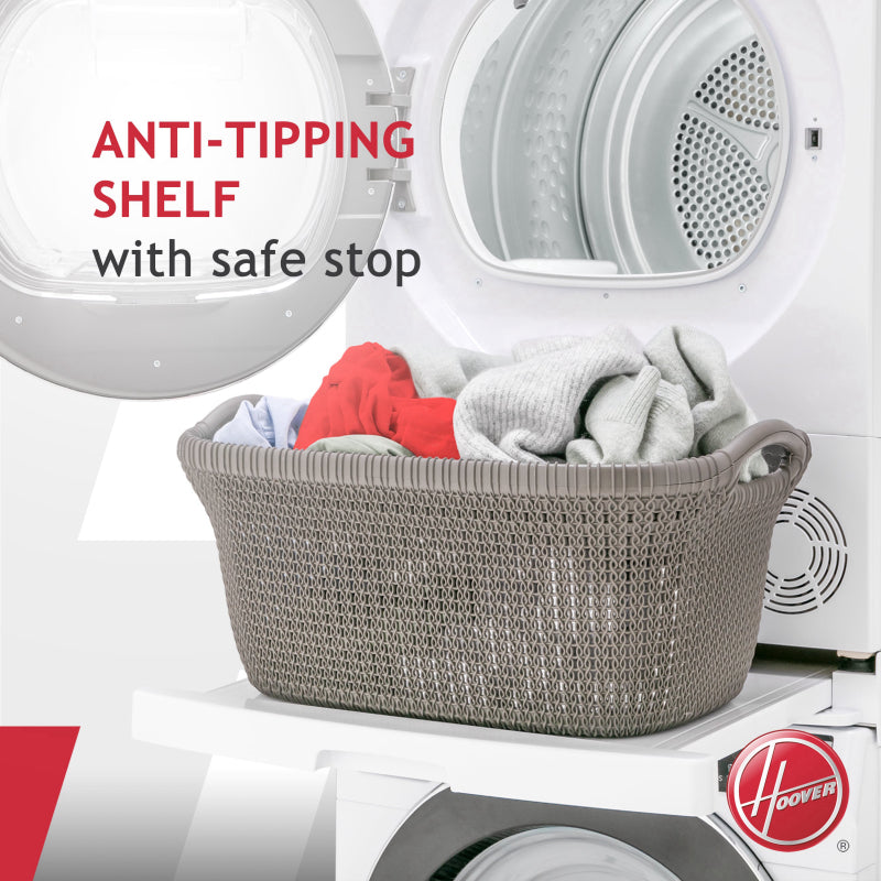 Hoover stacking kit with sliding shelf