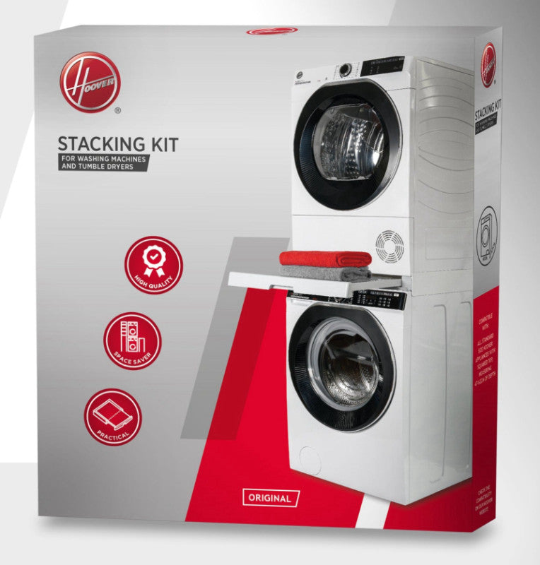 Hoover stacking kit with sliding shelf