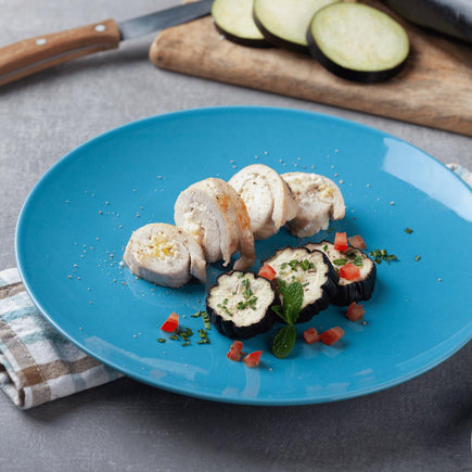 Feta and basil chicken rolls