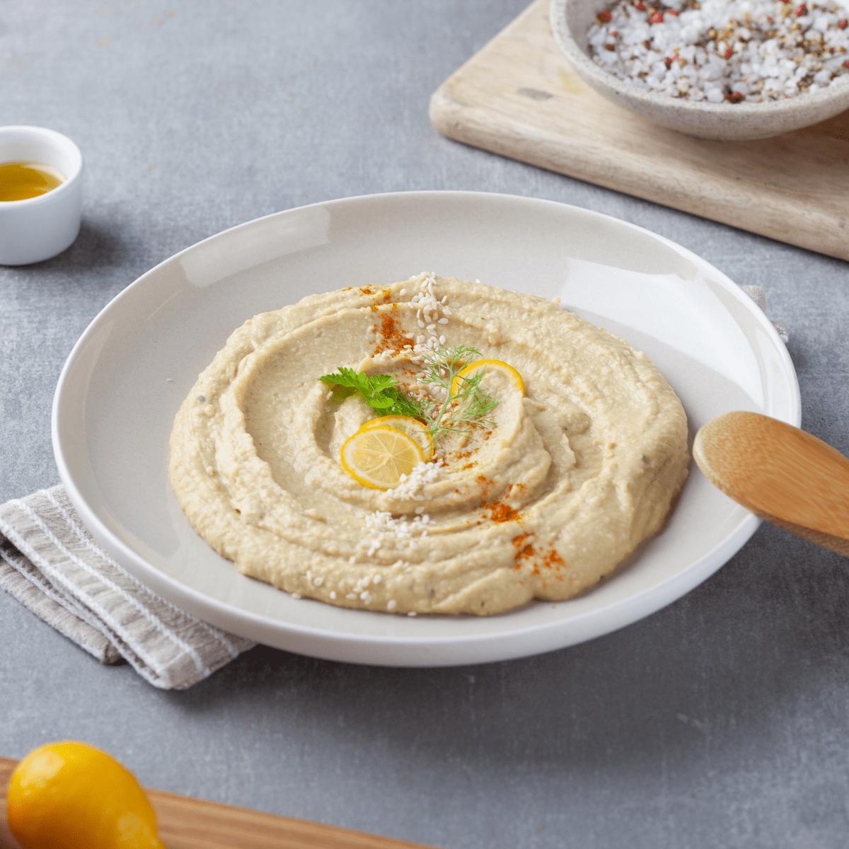 Hummus with parsley and dill