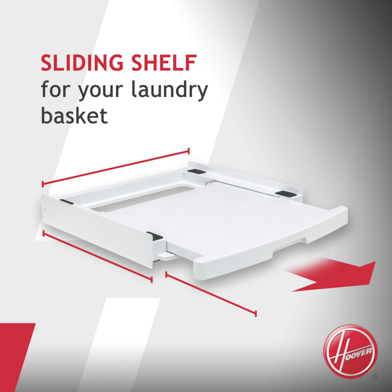 Hoover stacking kit with sliding shelf