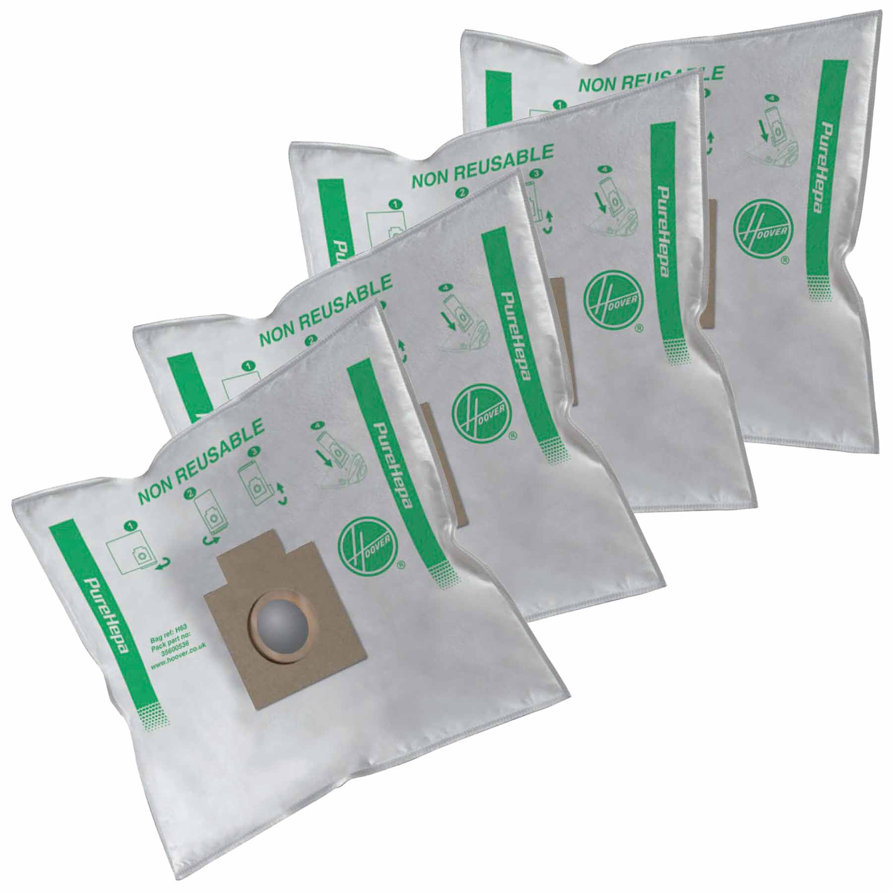 Hoover H63 Microfibre Vacuum Cleaner Bags