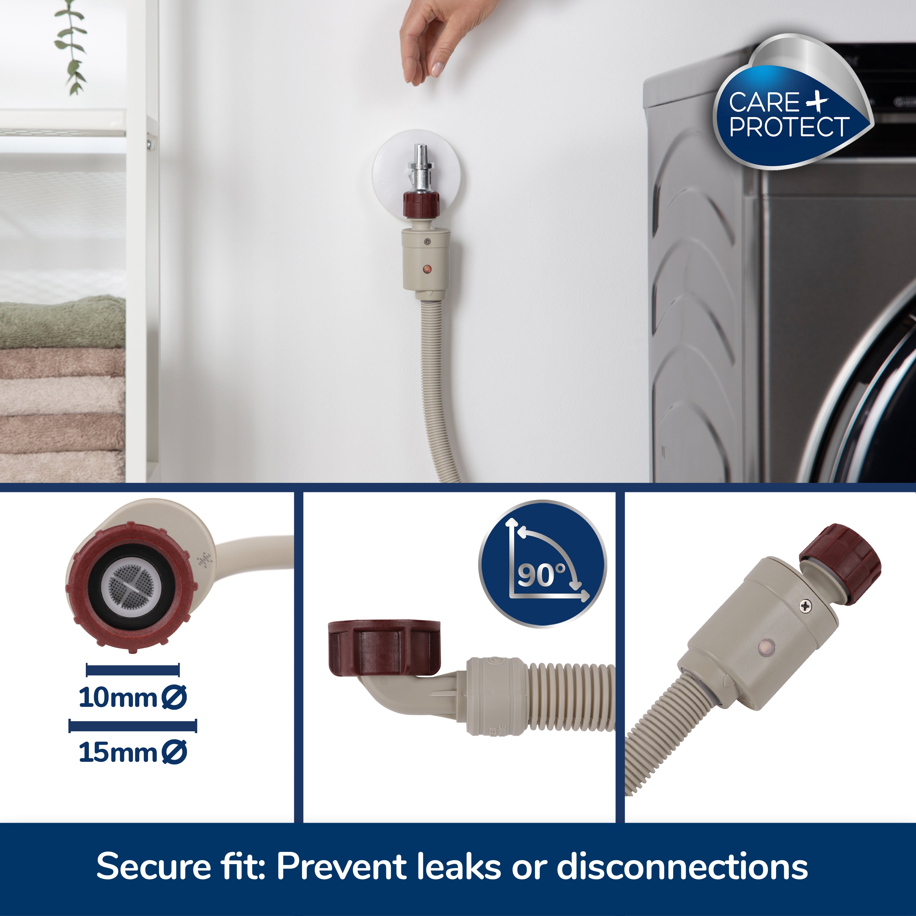 Universal Cold Water Drain Hose with AQUASTOP 2.5m