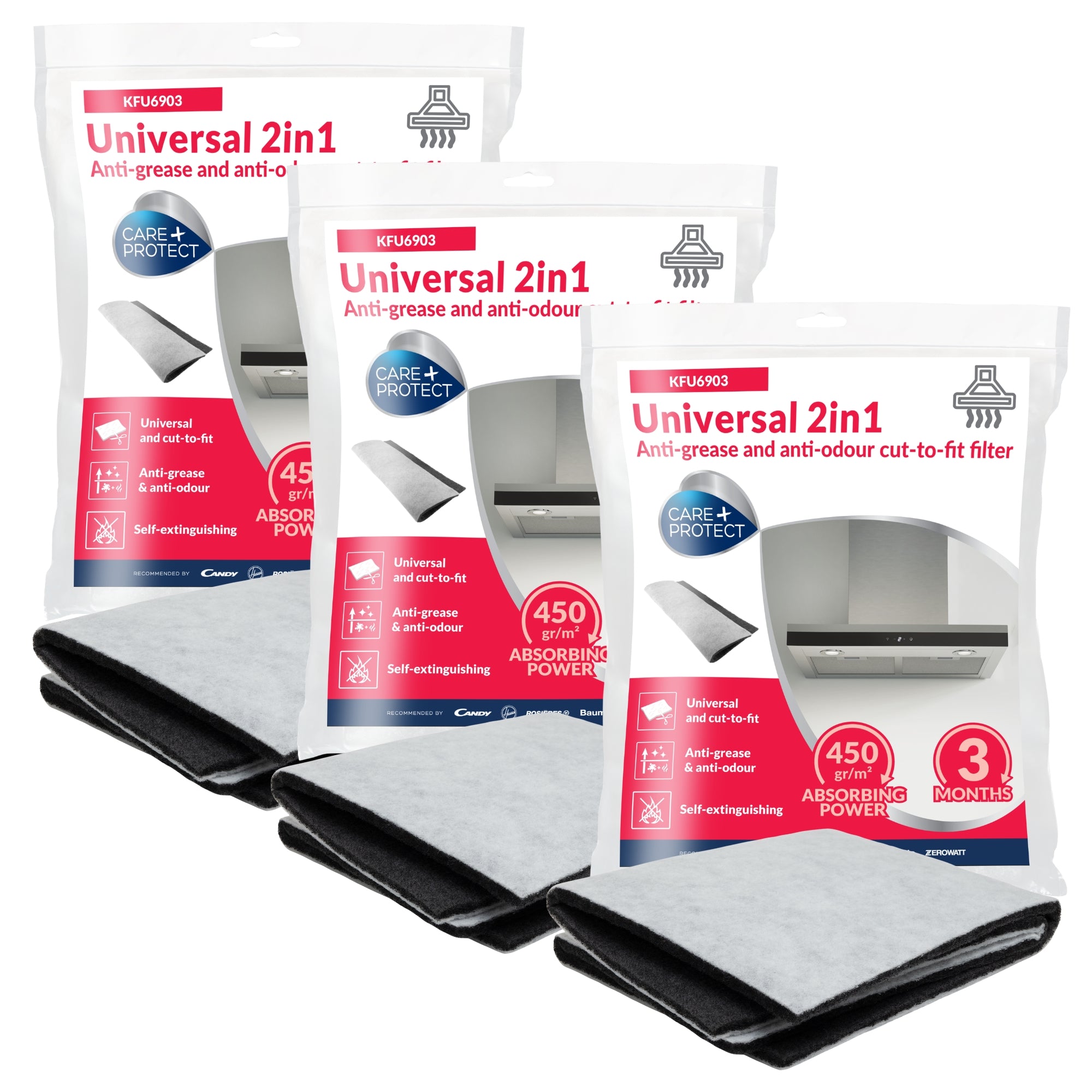 Universal 2in1 Cut to Fit Hood Filter 450g/m2