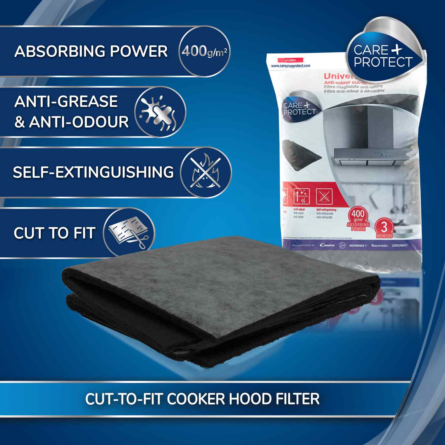 Universal Cut to Fit Hood Filter 400g/m2