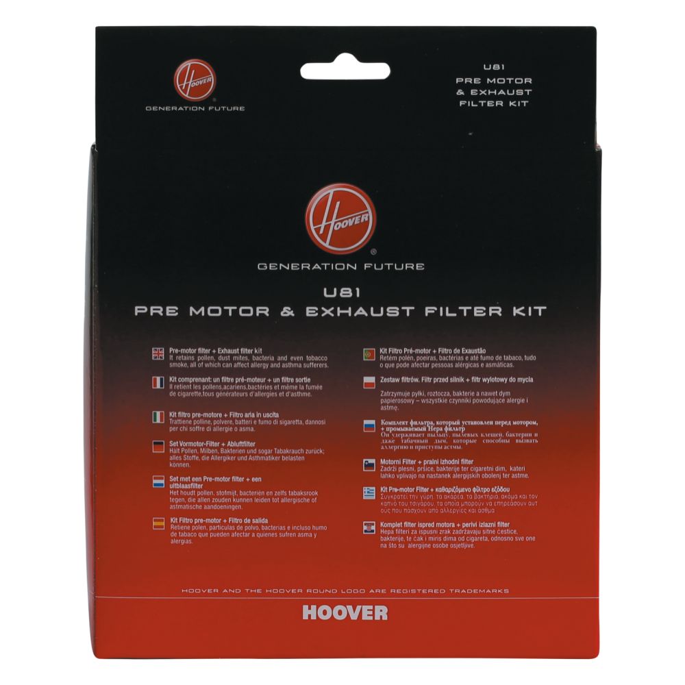 Hoover U81 Vacuum Cleaner Filter Kit