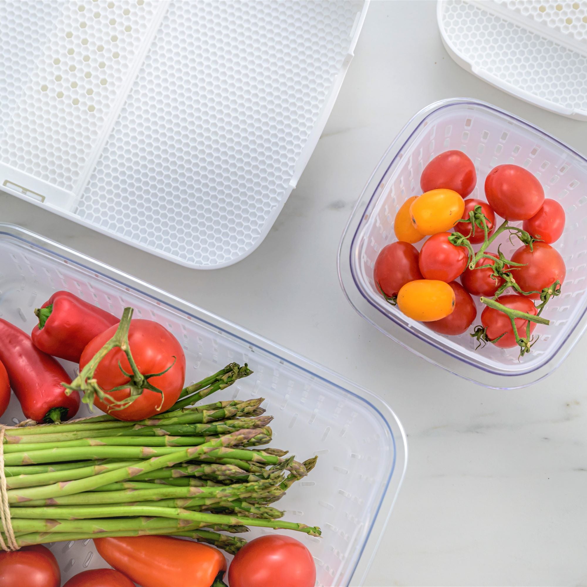 Care + Protect Food Container with Filter, Keep Fruits and Vegetables Fresh for Longer, less food waste, 1.6L