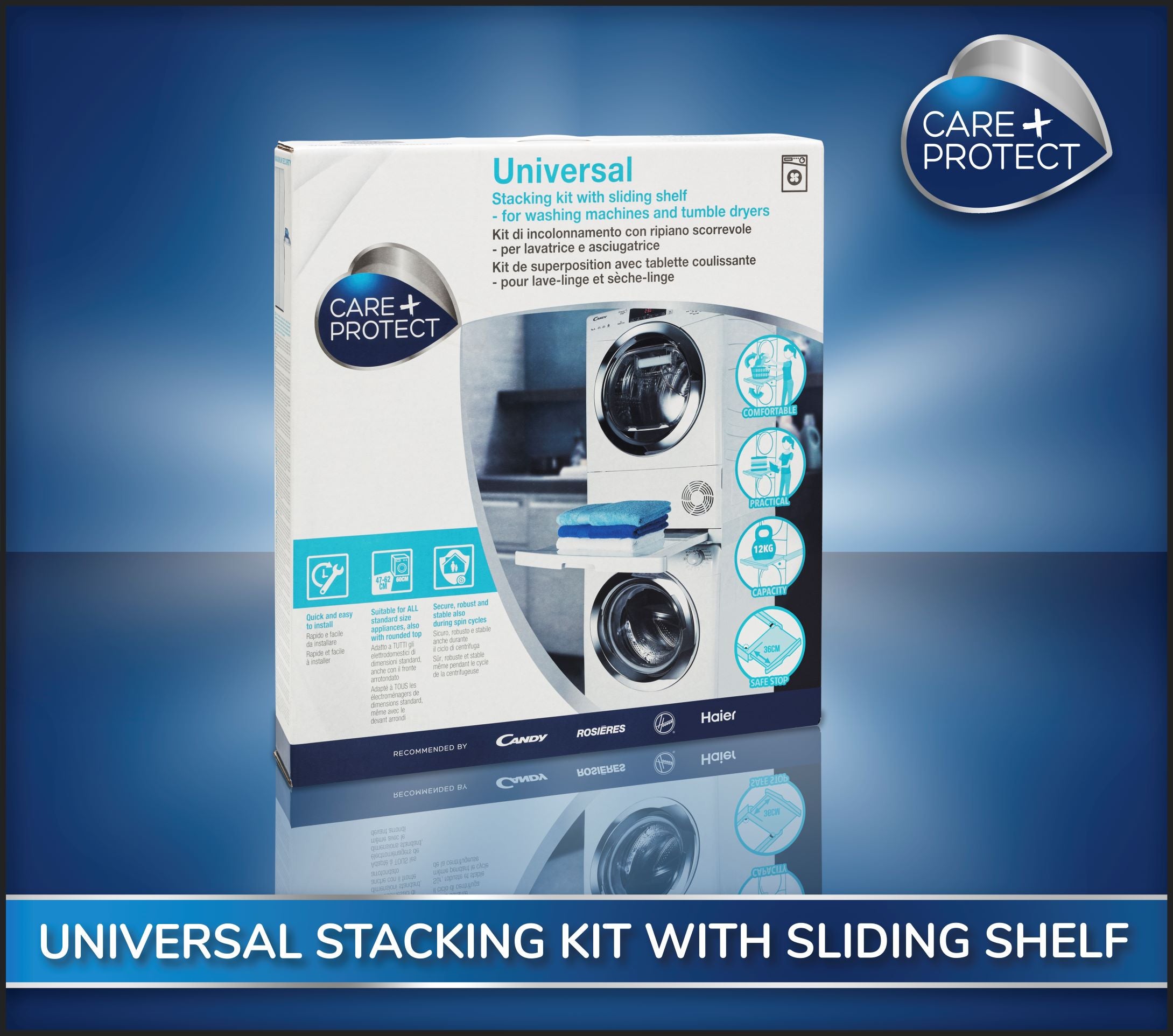 Universal Stacking Kit with Sliding Shelf + Dryer Ball