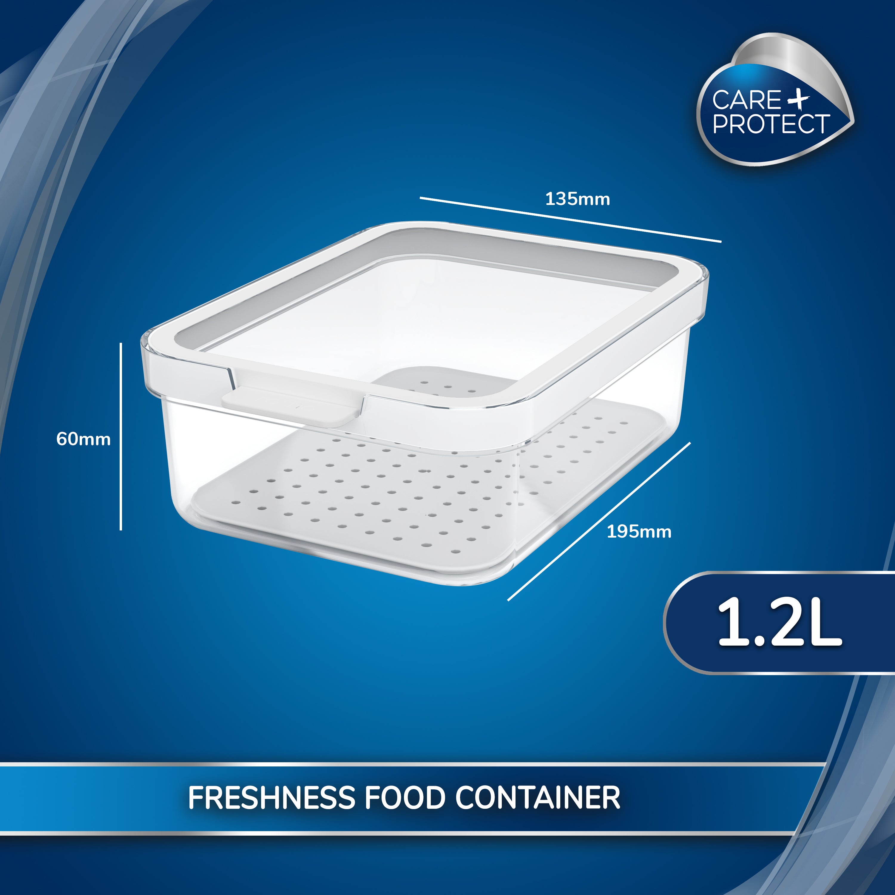 Care + Protect Food Container, 1.2L