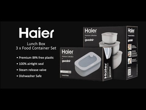 Haier By Guzzini Set of 3 Airtight Food Containers