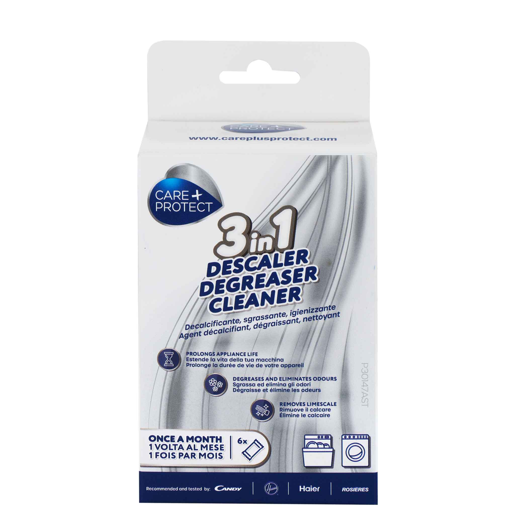 3-in-1 Washing Machine and Dishwasher Limescale Remover and Cleaner - 6 Months Supply
