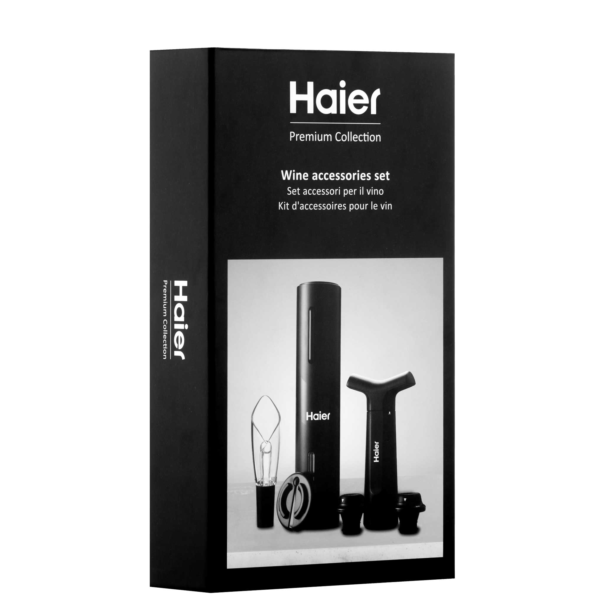 Haier 6-in-1 Rechargeable Electric Wine Bottle Opener Kit