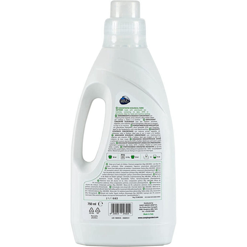 Concentrated Ecological Fabric Softener, Cruelty free, 750ml for Up to 25 Washes