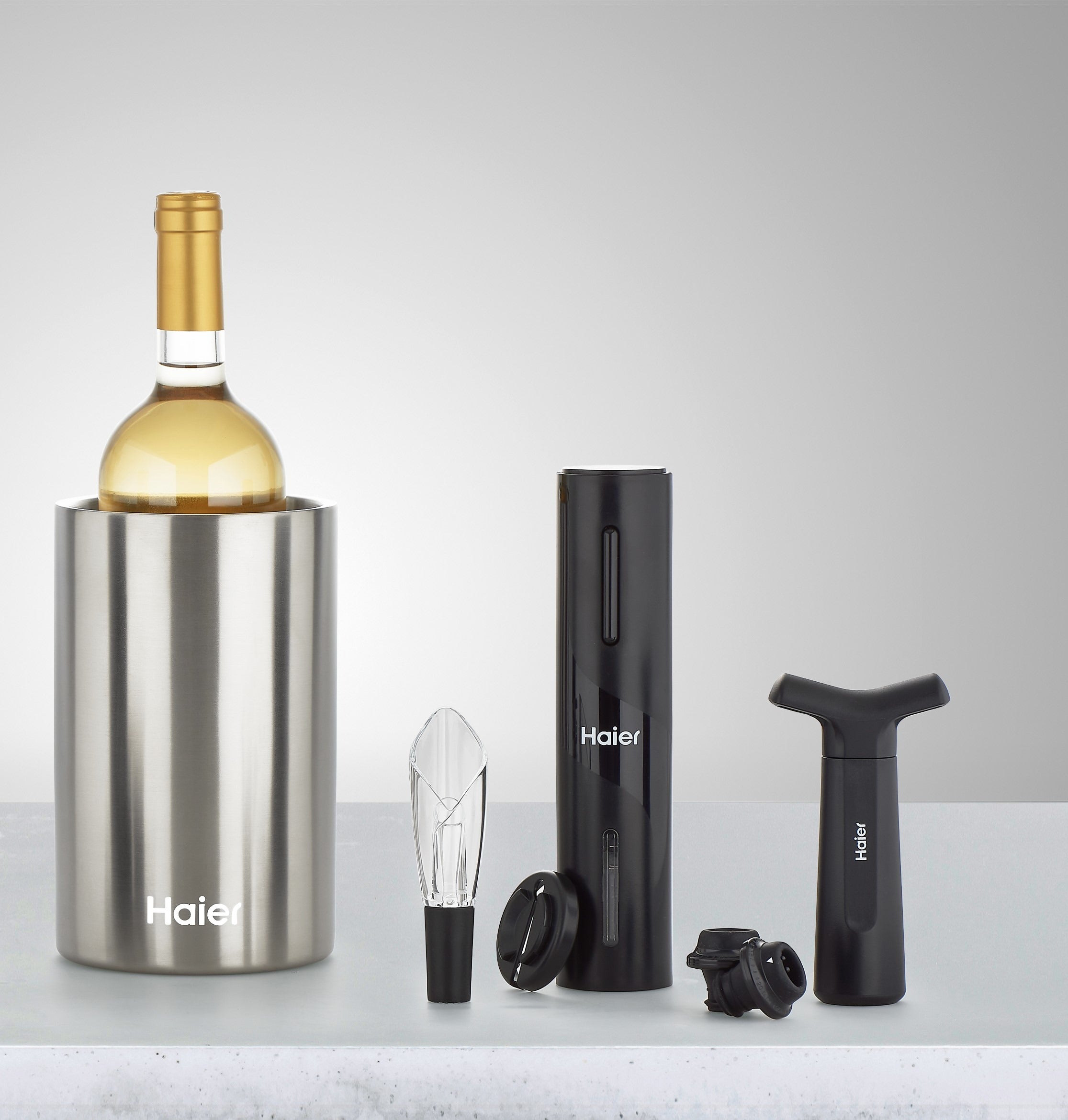 Haier Wine Accessory Bundle : Rechargeable Electric Wine set + Wine Bucket